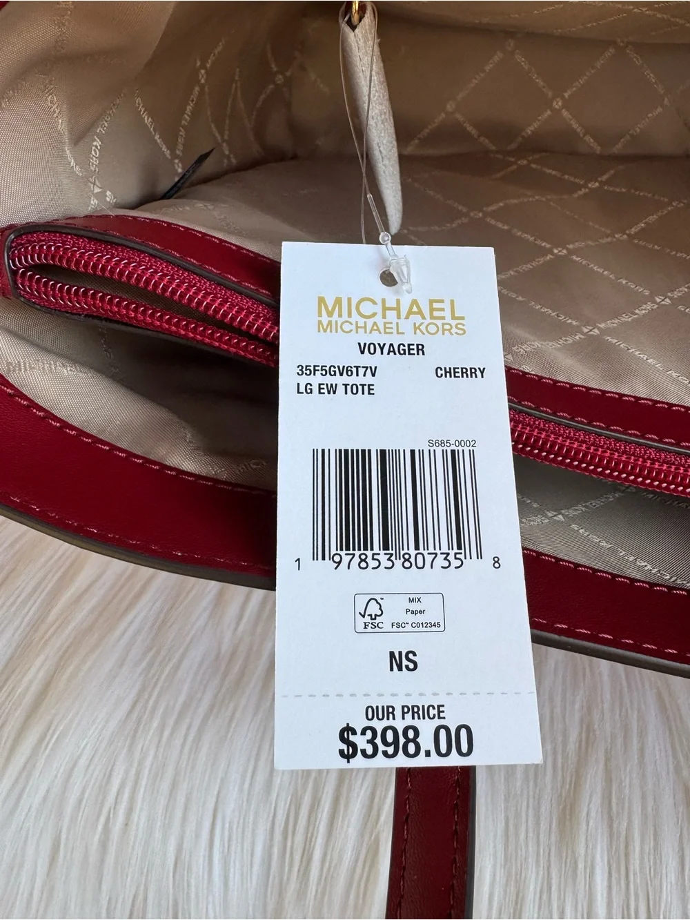 Michael Kors Two-Tone Red Signature Tote